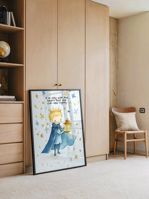 Kleiner Prinz Laterne Aquarell