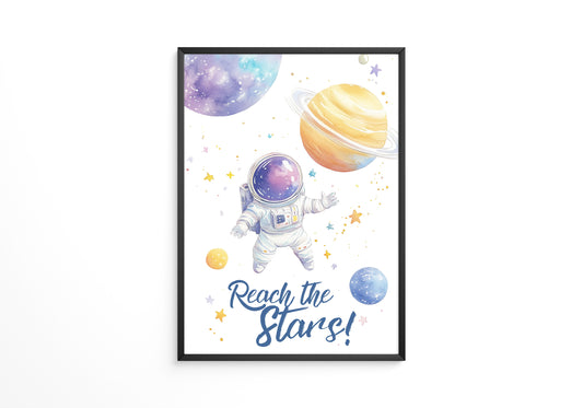 Astronaut Aquarell Galaxie