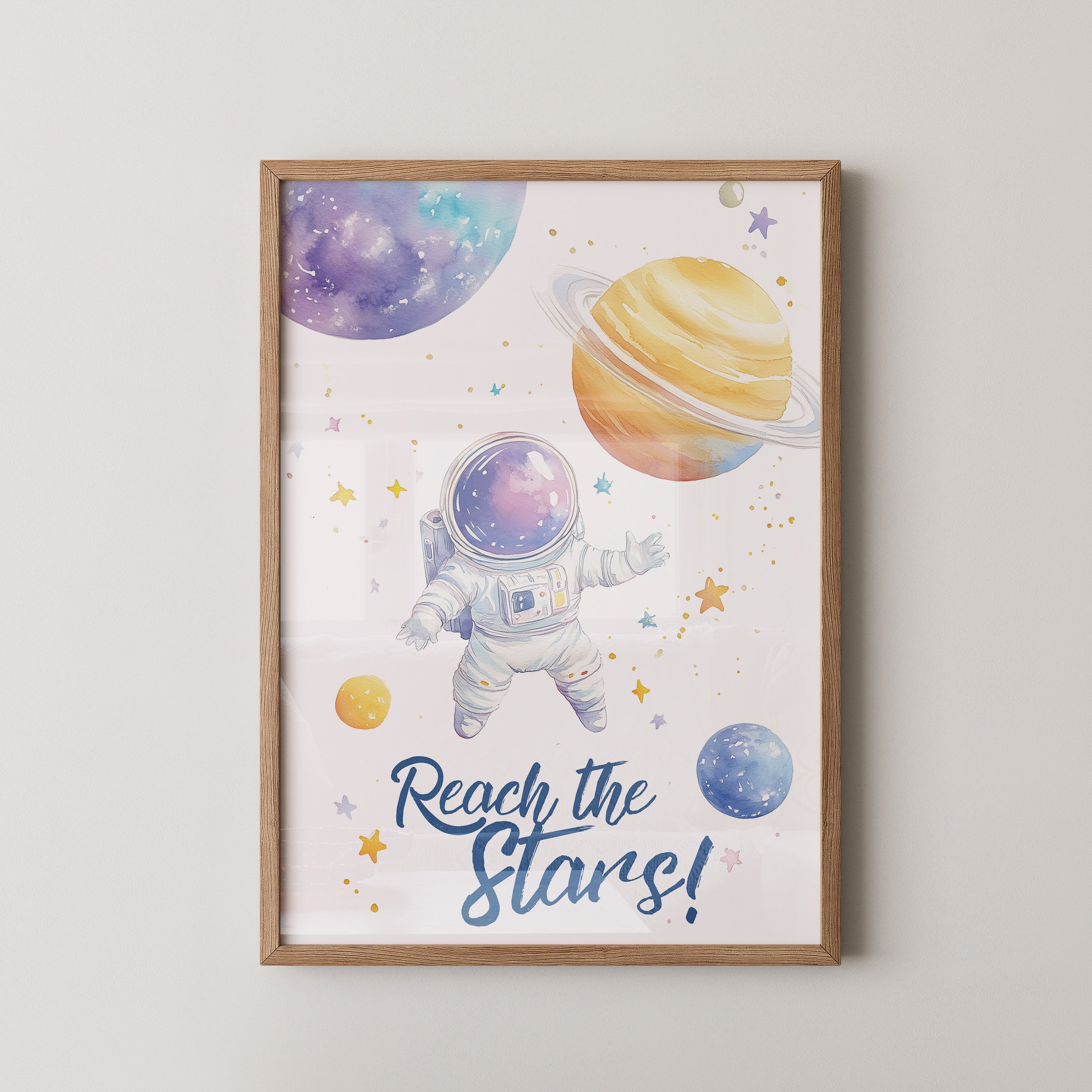 Astronaut Aquarell Galaxie