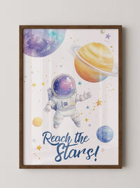 Astronaut Aquarell Galaxie