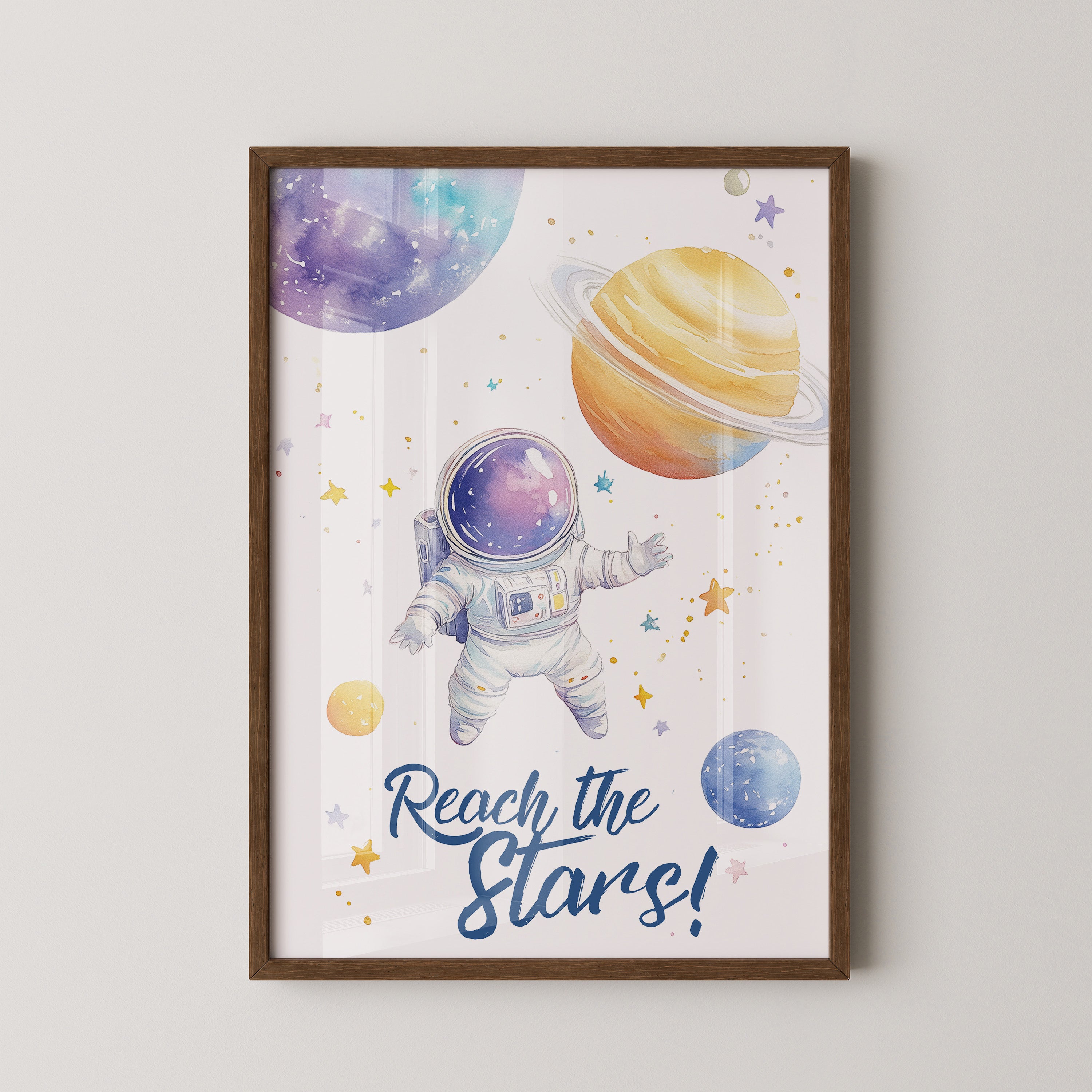 Astronaut Aquarell Galaxie