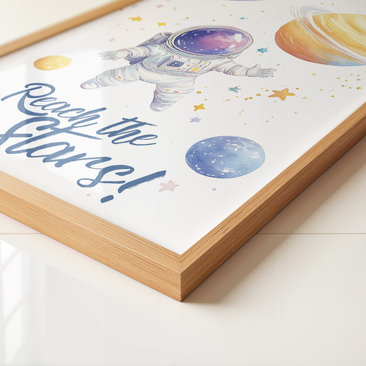 Astronaut Aquarell Galaxie