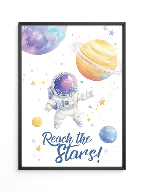 Astronaut Aquarell Galaxie
