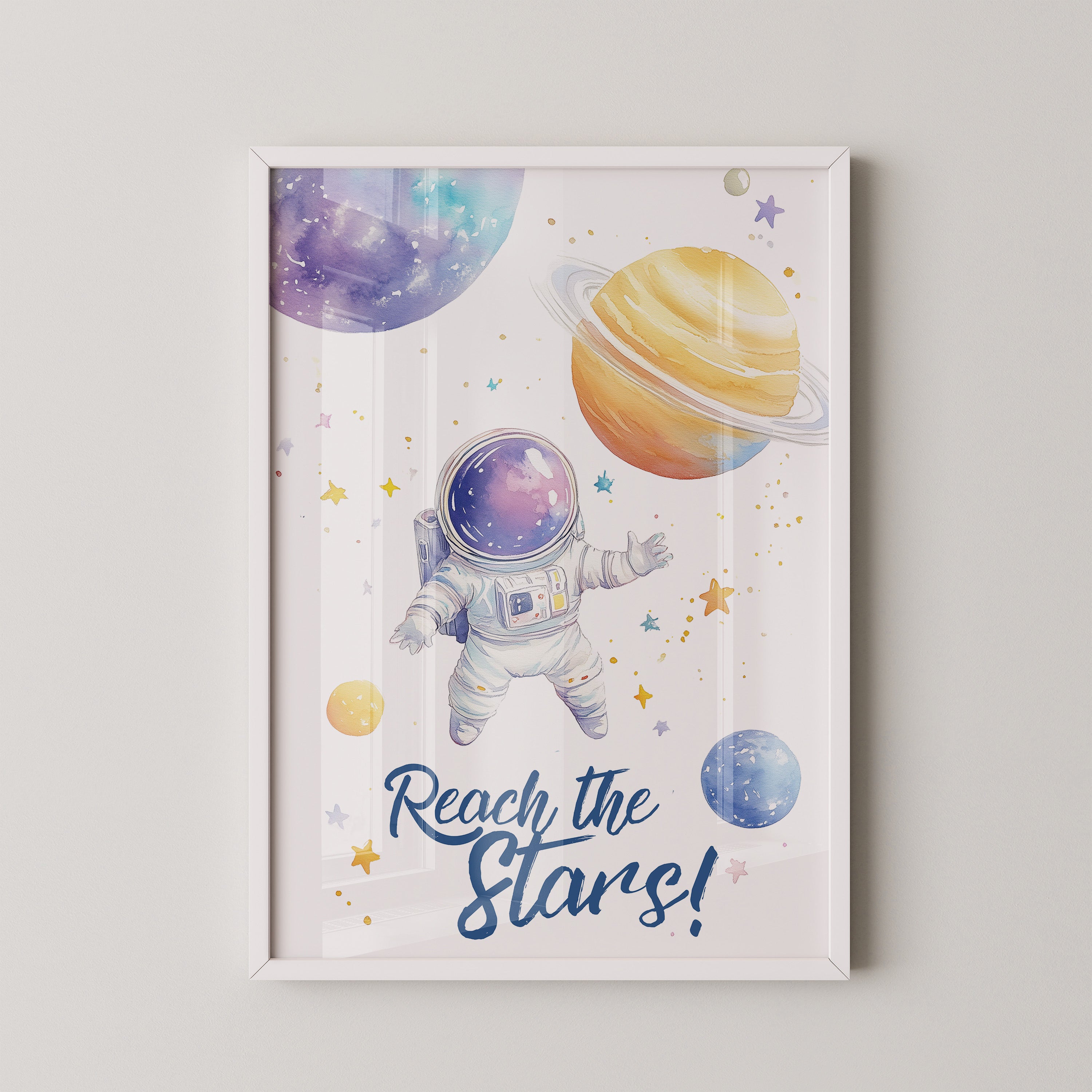 Astronaut Aquarell Galaxie