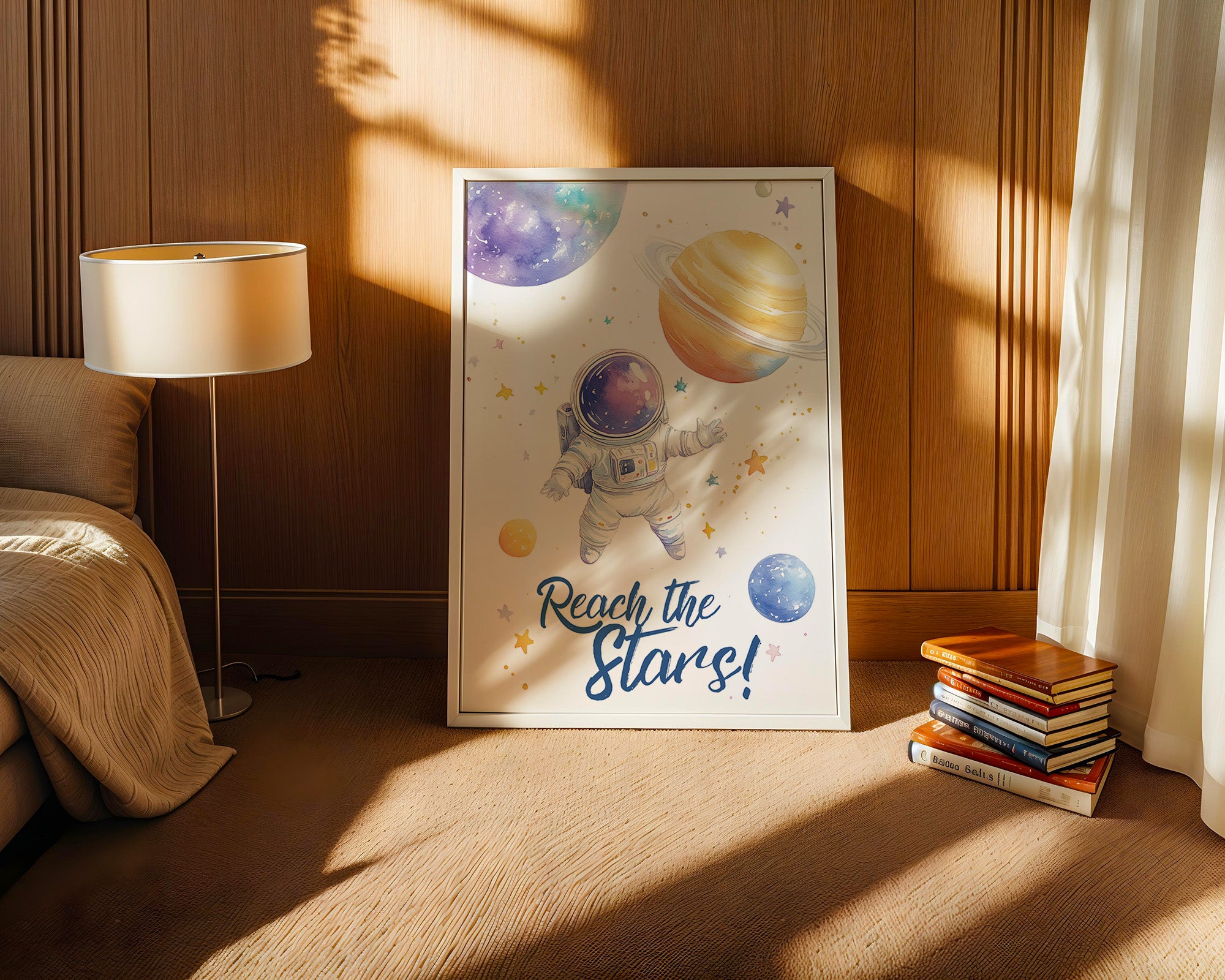 Astronaut Aquarell Galaxie