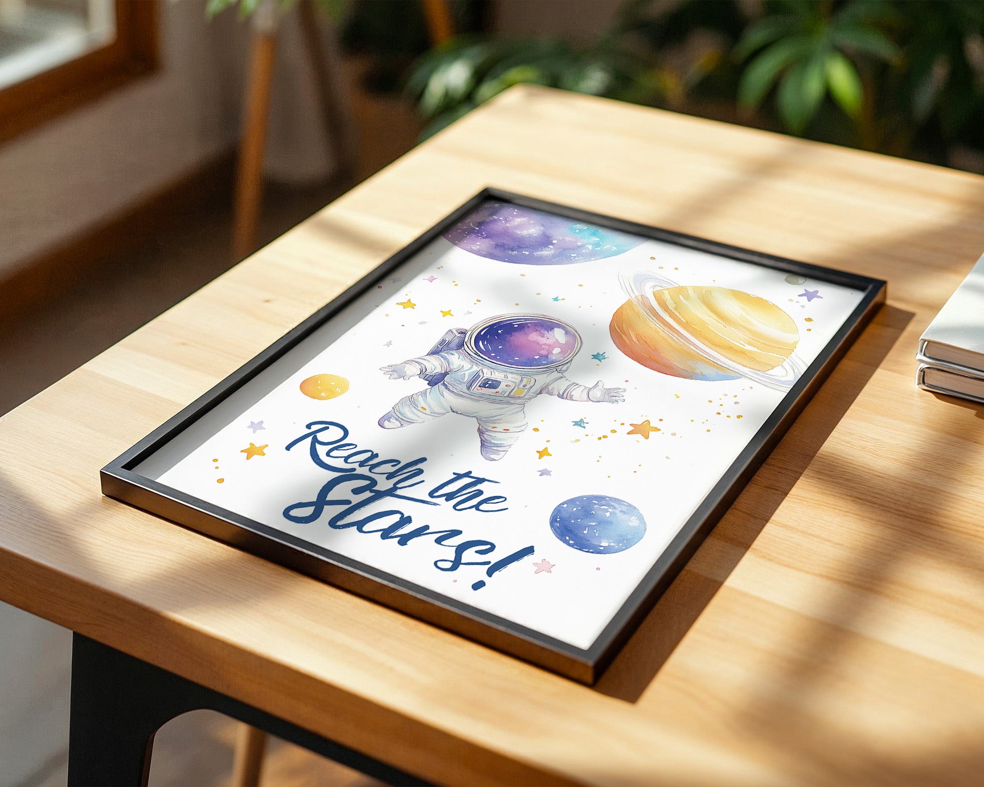 Astronaut Aquarell Galaxie