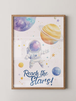 Astronaut Aquarell Galaxie