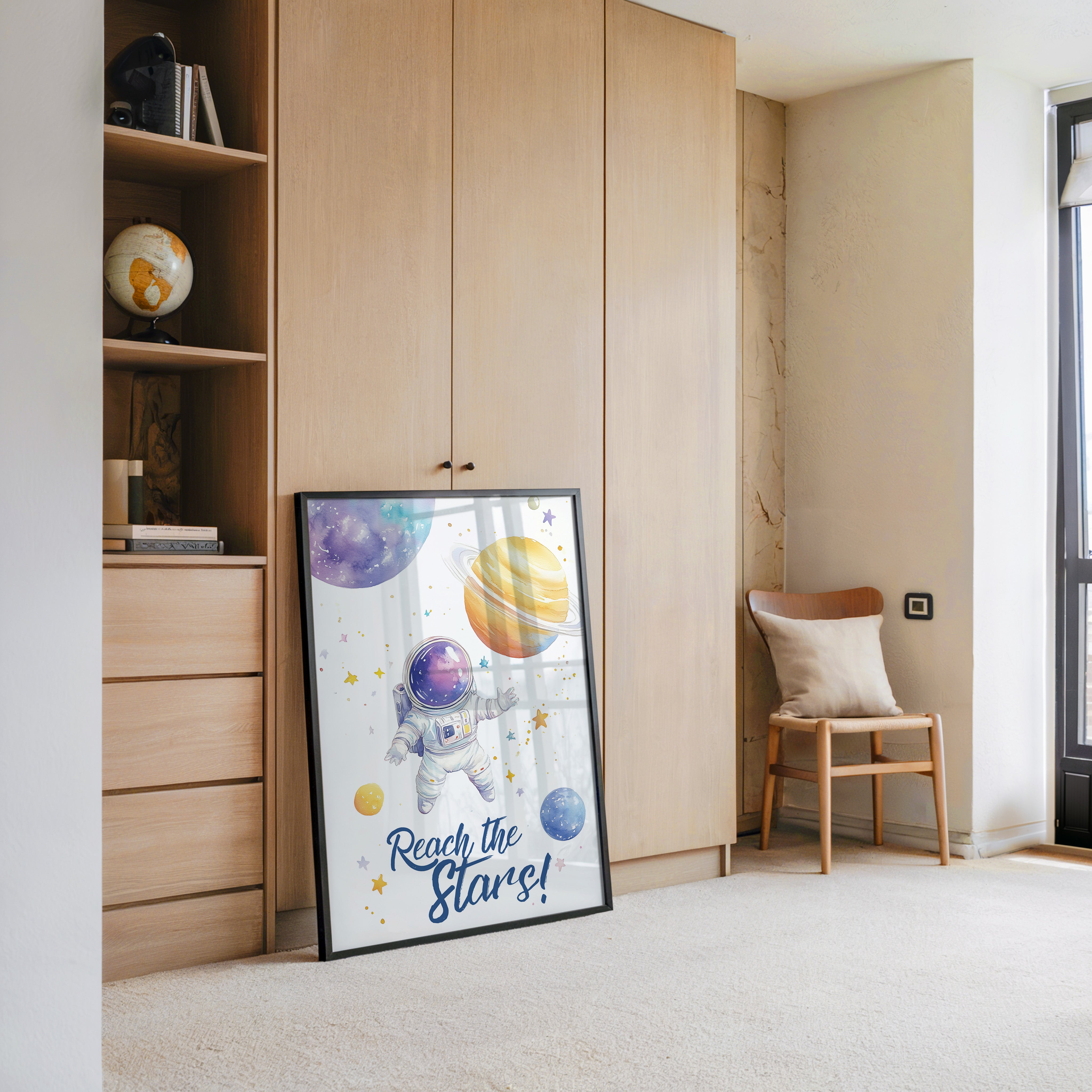 Astronaut Aquarell Galaxie