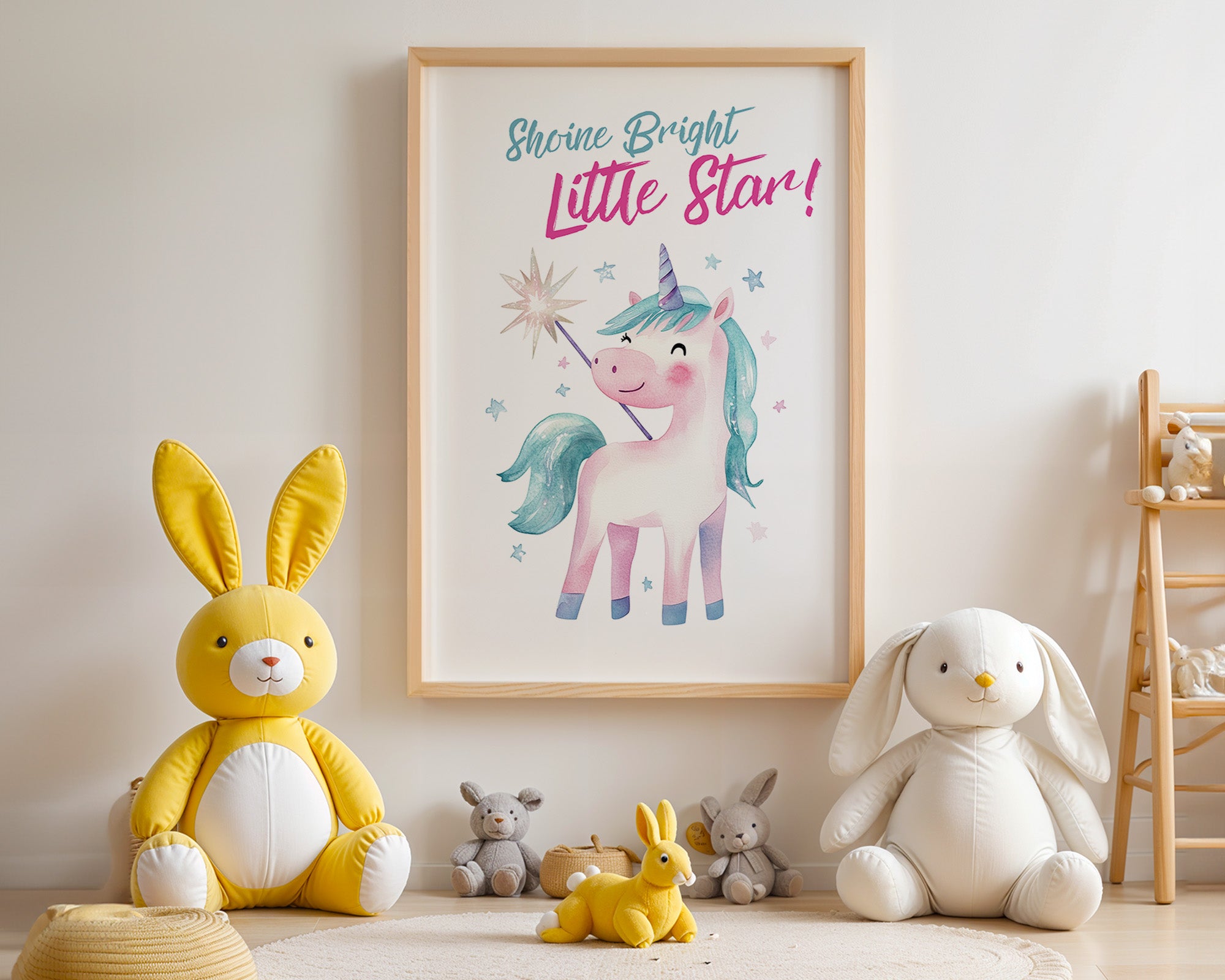 Einhorn Aquarell Zauberstern