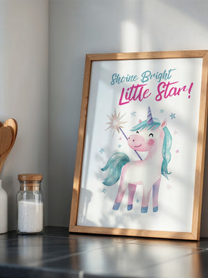 Einhorn Aquarell Zauberstern