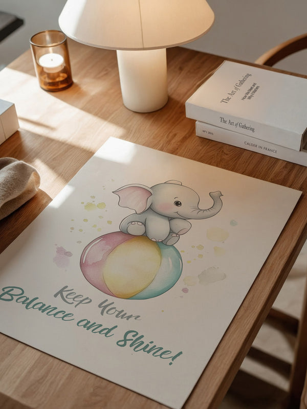 Elefant Regenbogen Aquarell