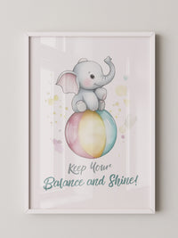 Elefant Regenbogen Aquarell