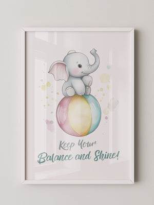 Elefant Regenbogen Aquarell