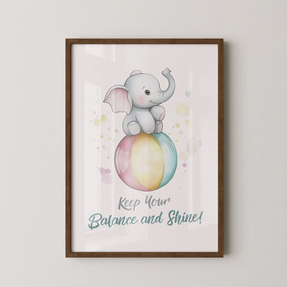 Elefant Regenbogen Aquarell