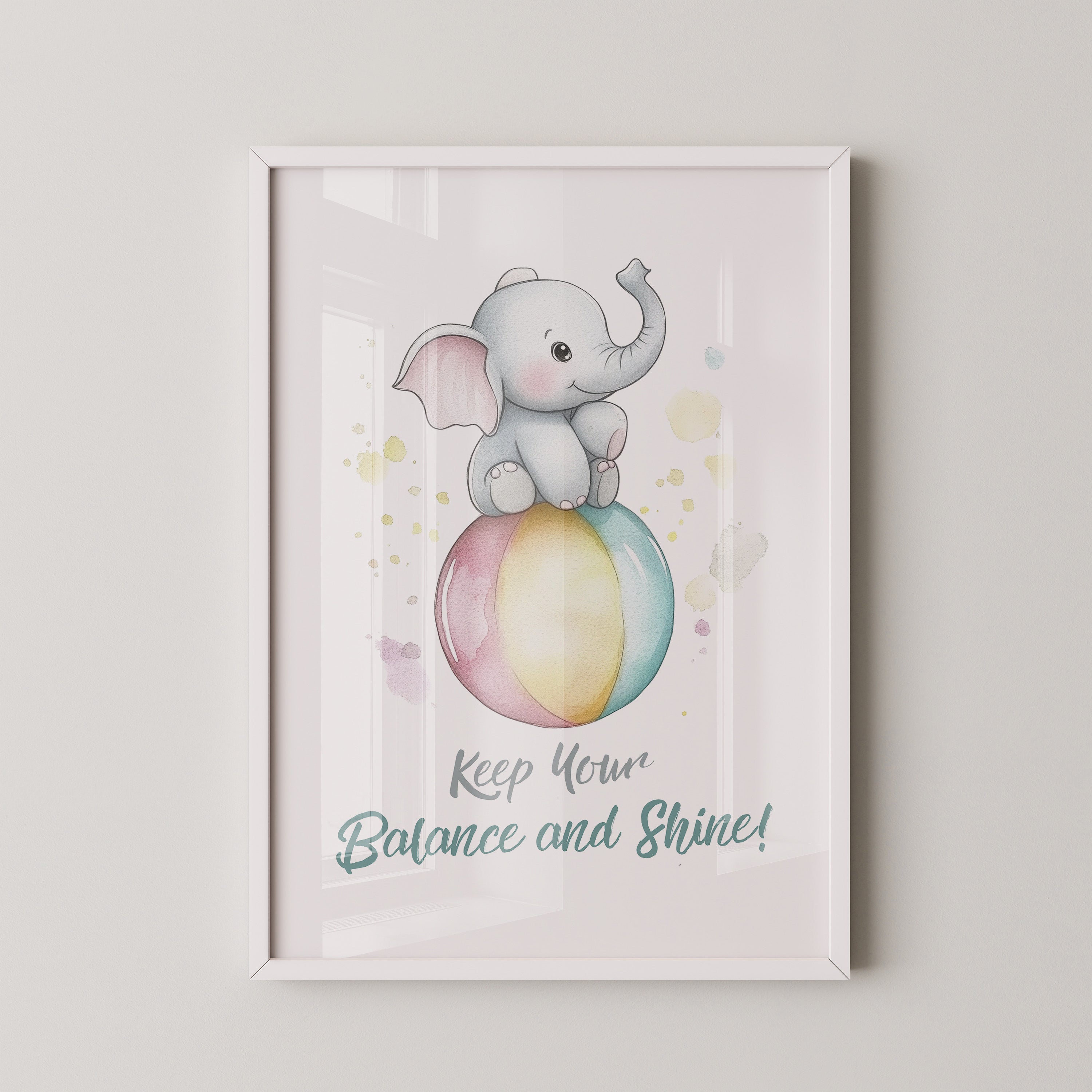 Elefant Regenbogen Aquarell
