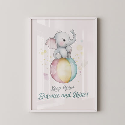 Elefant Regenbogen Aquarell