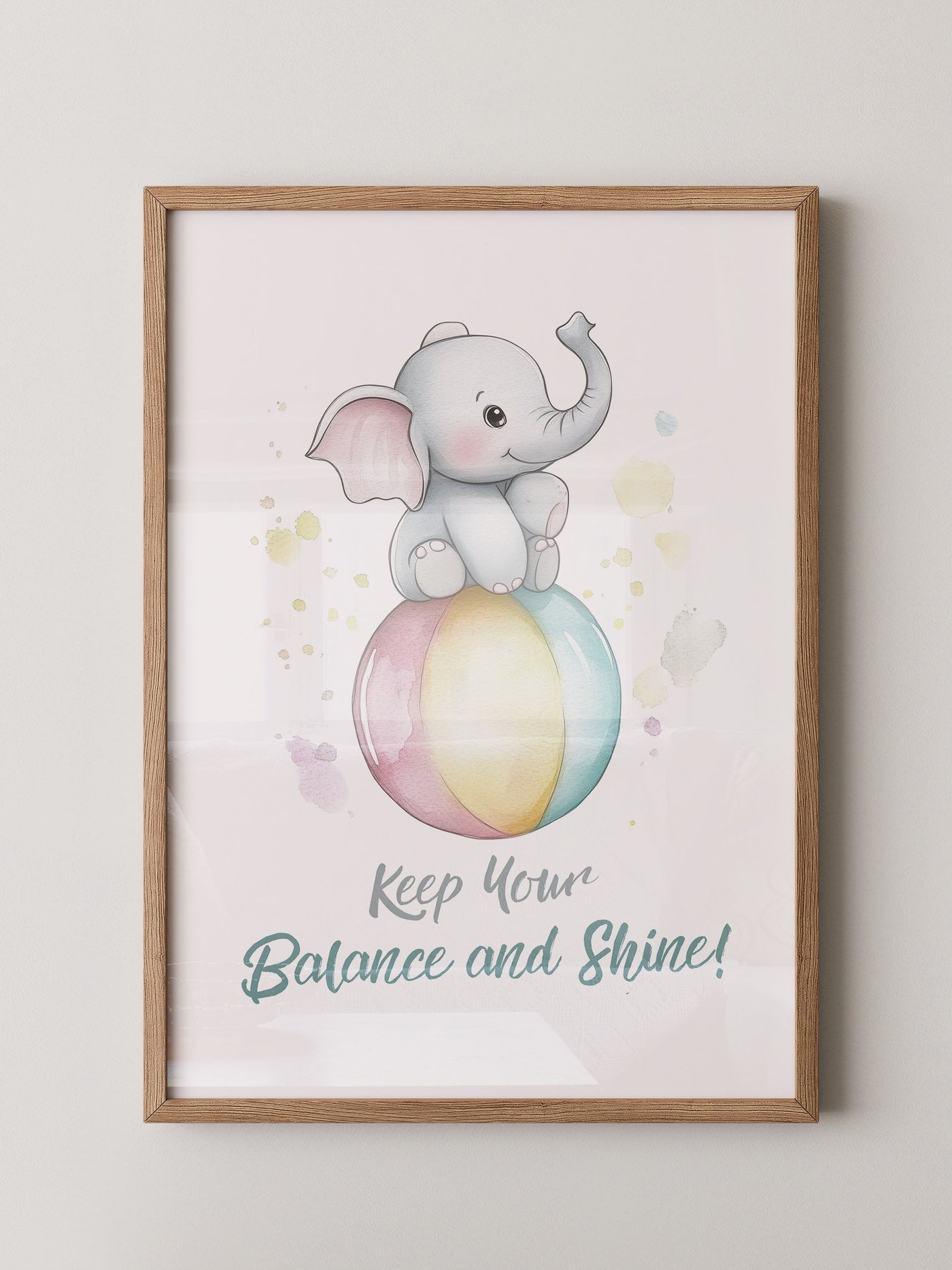 Elefant Regenbogen Aquarell