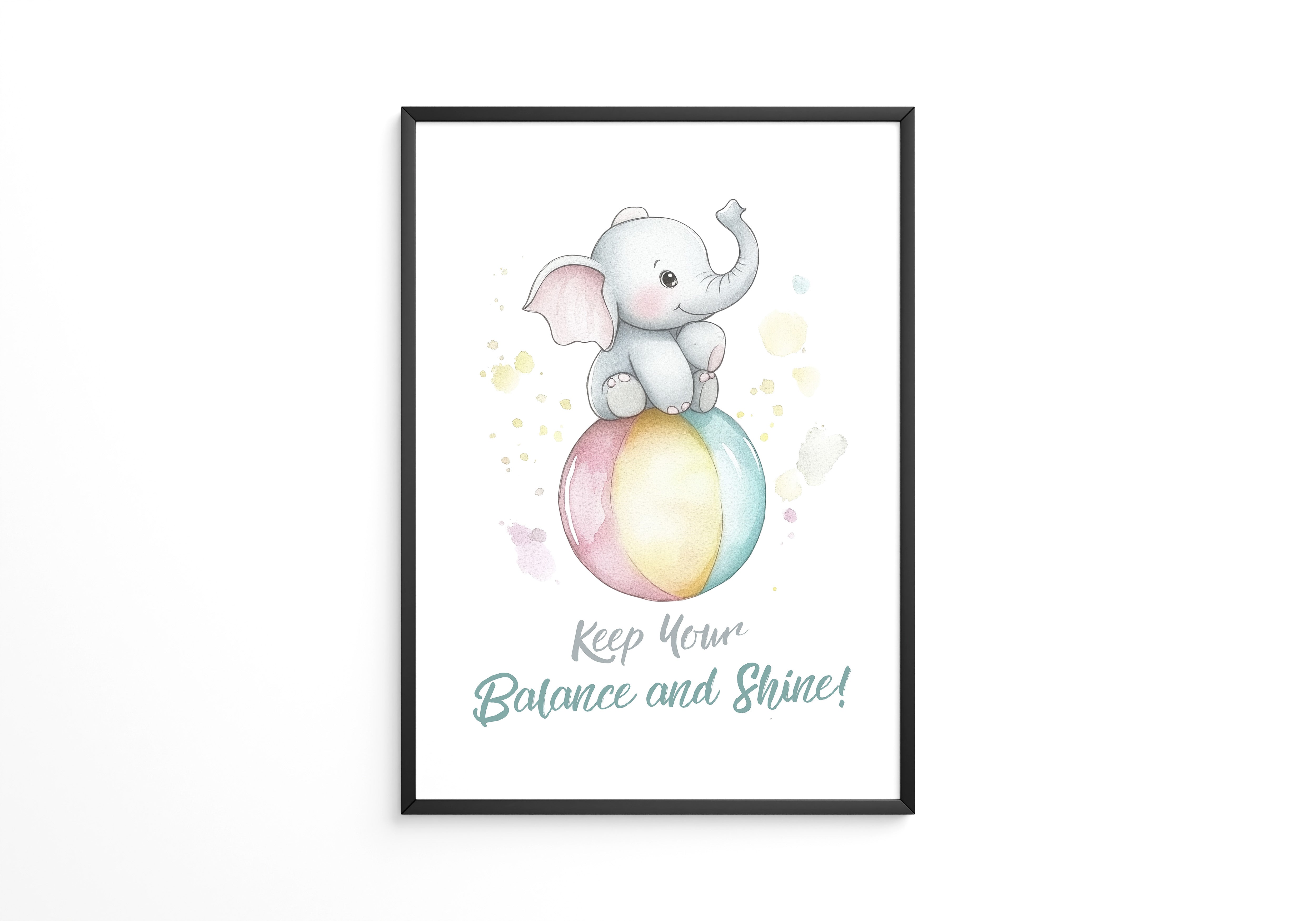 Elefant Regenbogen Aquarell