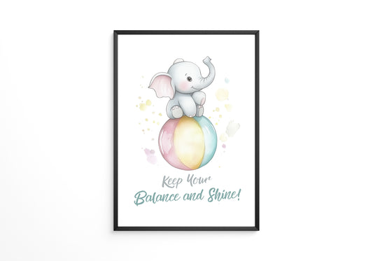 Elefant Regenbogen Aquarell