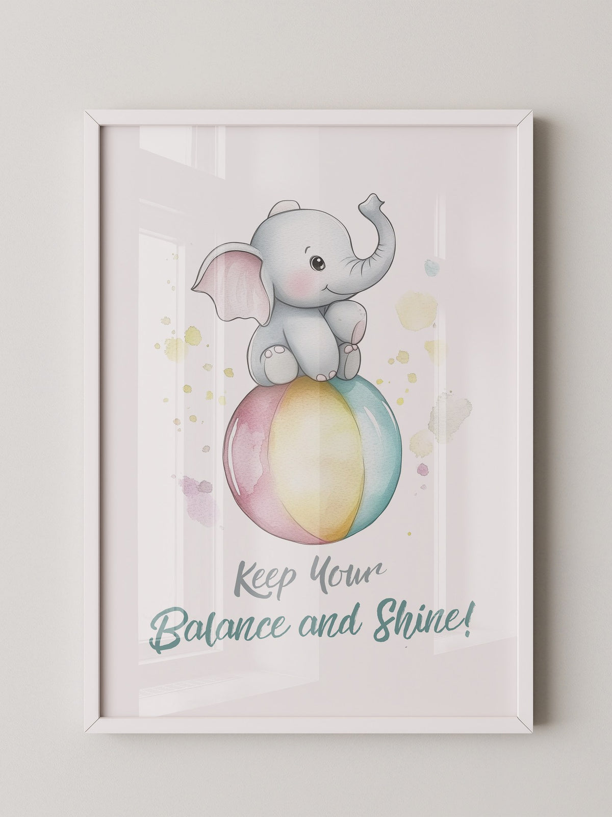 Elefant Regenbogen Aquarell