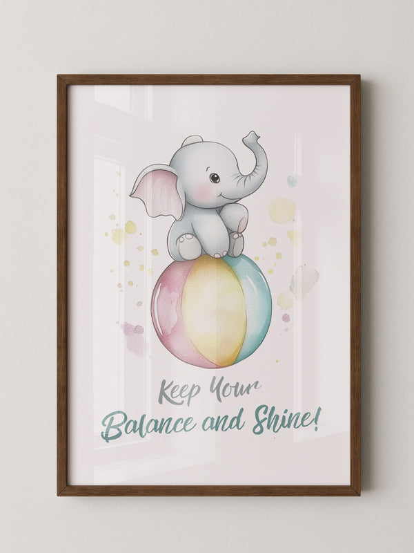 Elefant Regenbogen Aquarell