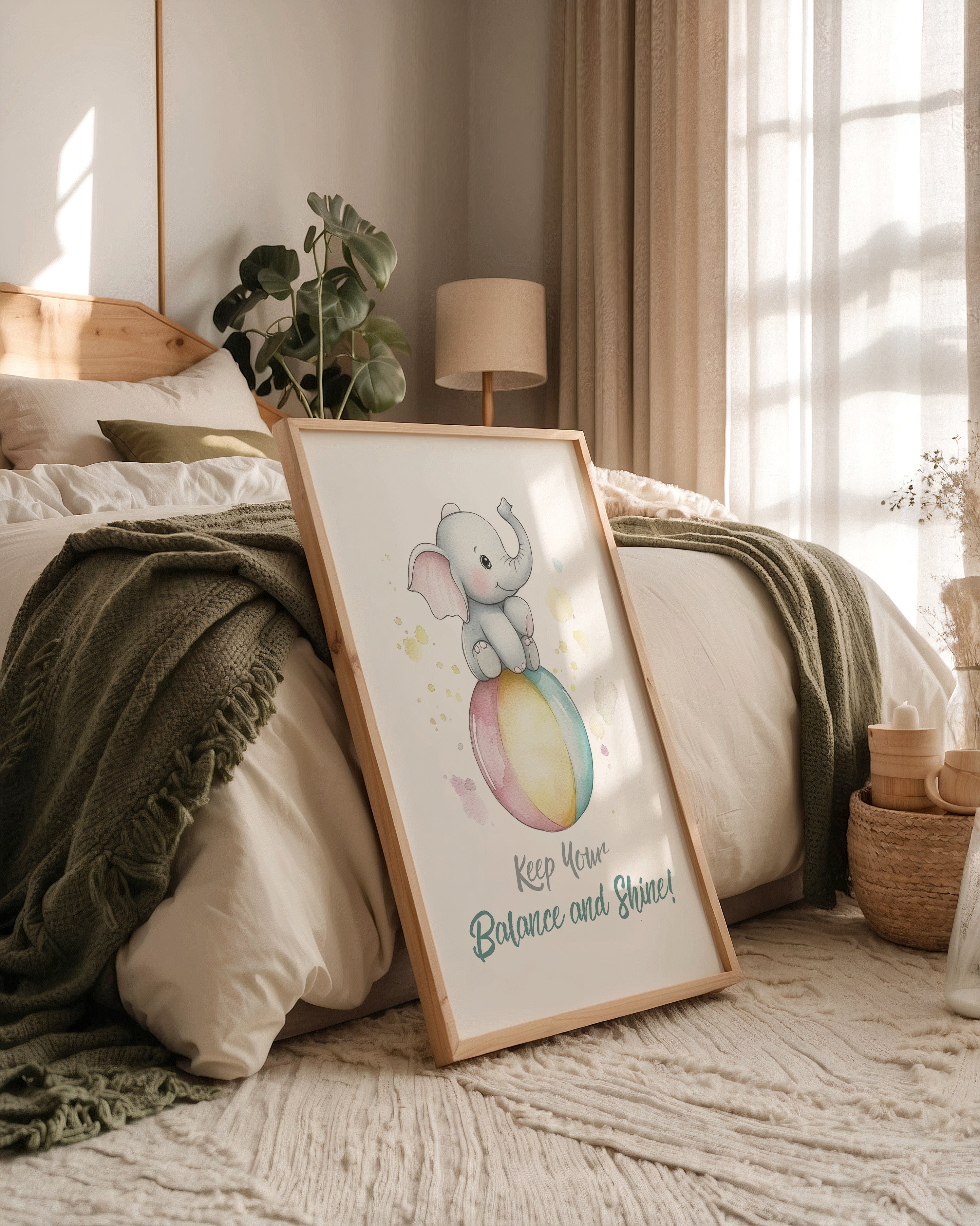 Elefant Regenbogen Aquarell