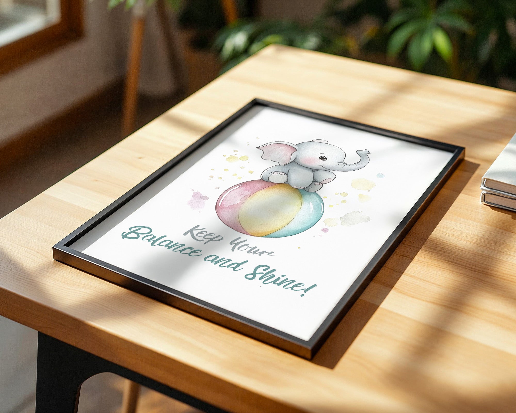 Elefant Regenbogen Aquarell