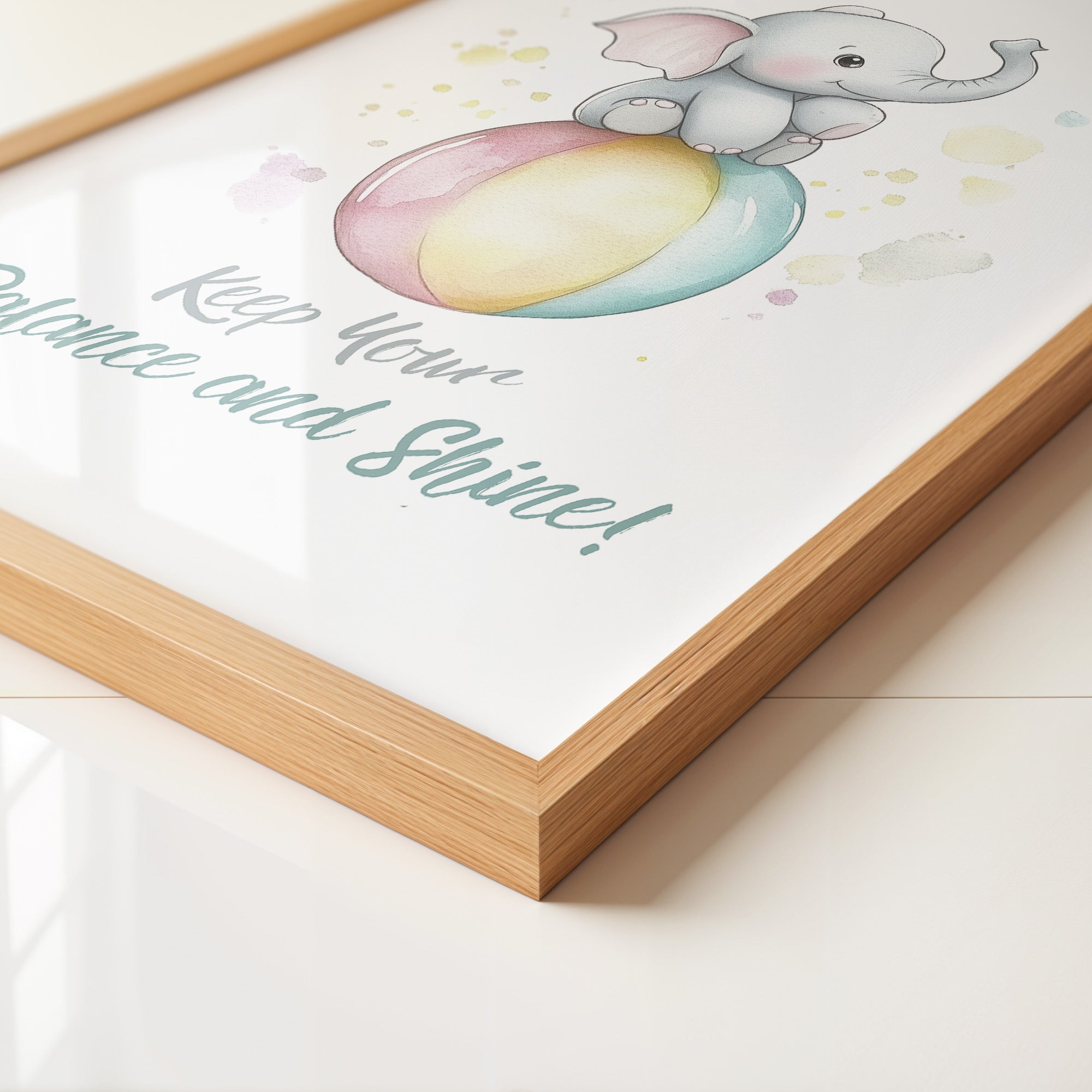 Elefant Regenbogen Aquarell