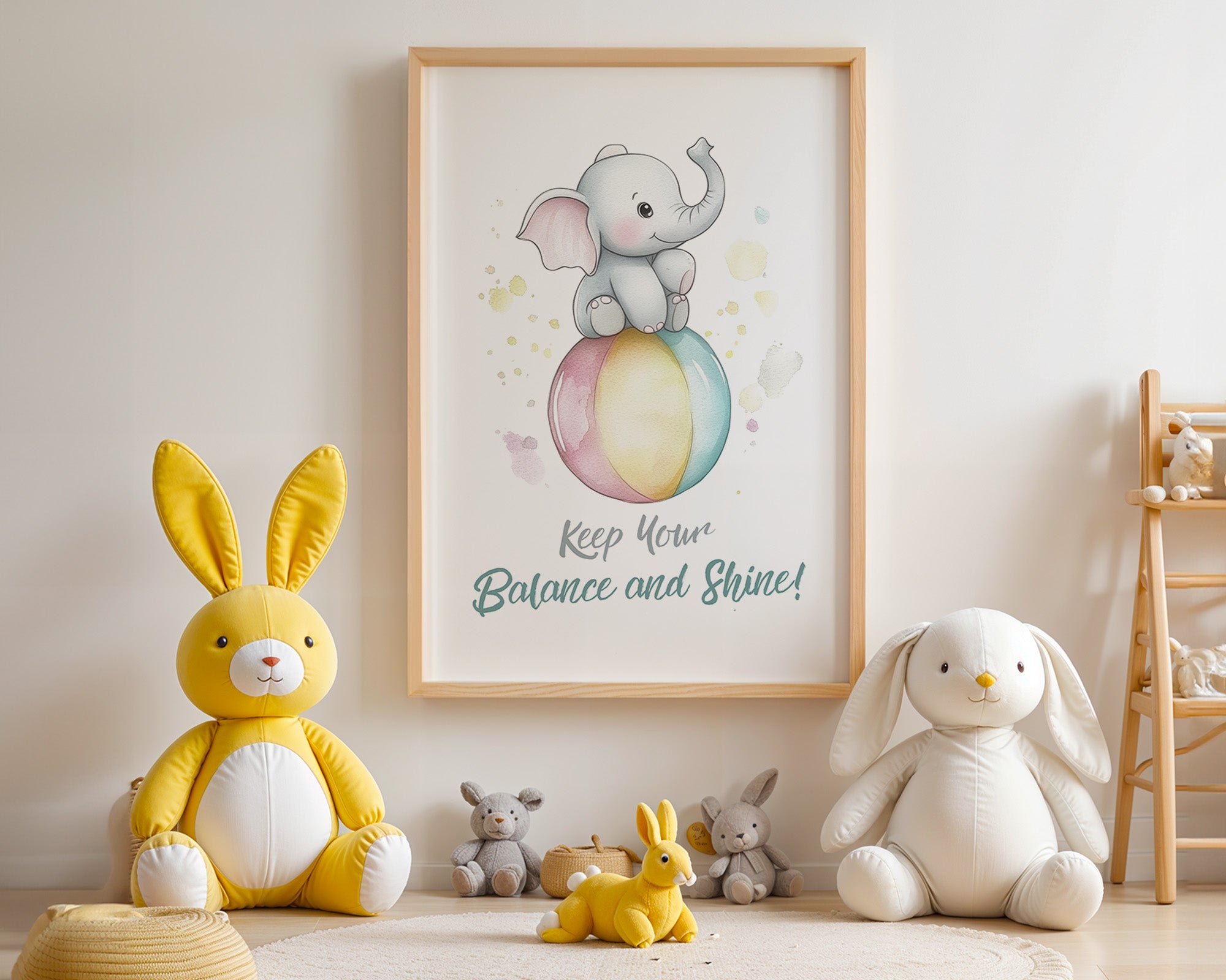 Elefant Regenbogen Aquarell