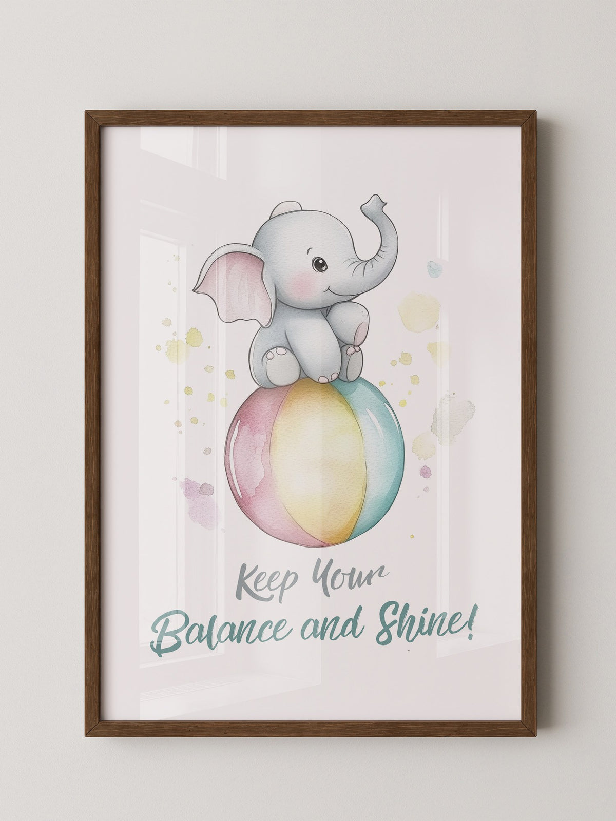Elefant Regenbogen Aquarell