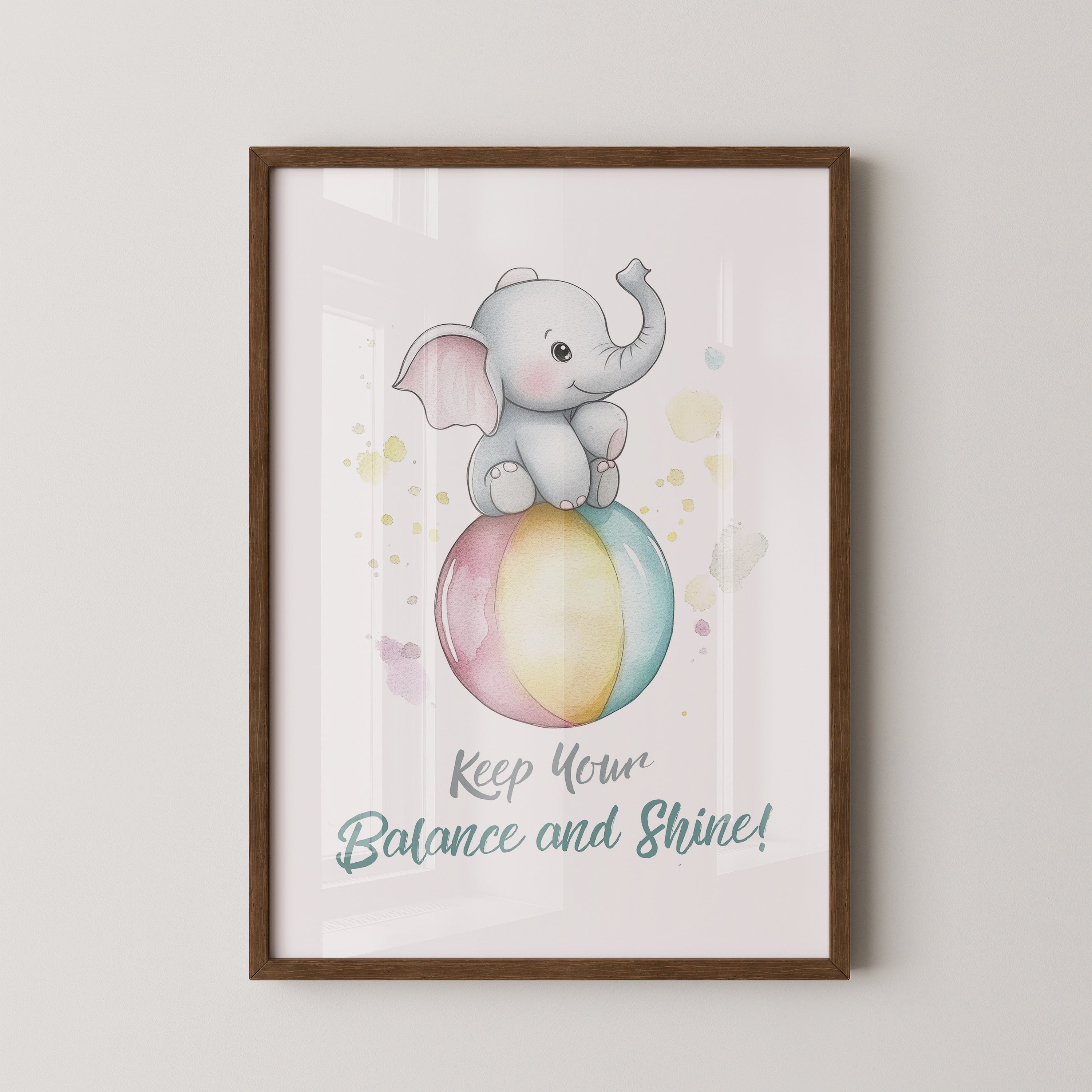 Elefant Regenbogen Aquarell