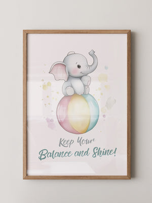 Elefant Regenbogen Aquarell
