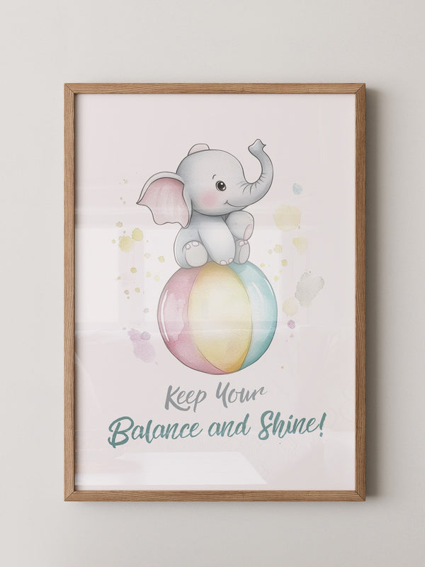 Elefant Regenbogen Aquarell