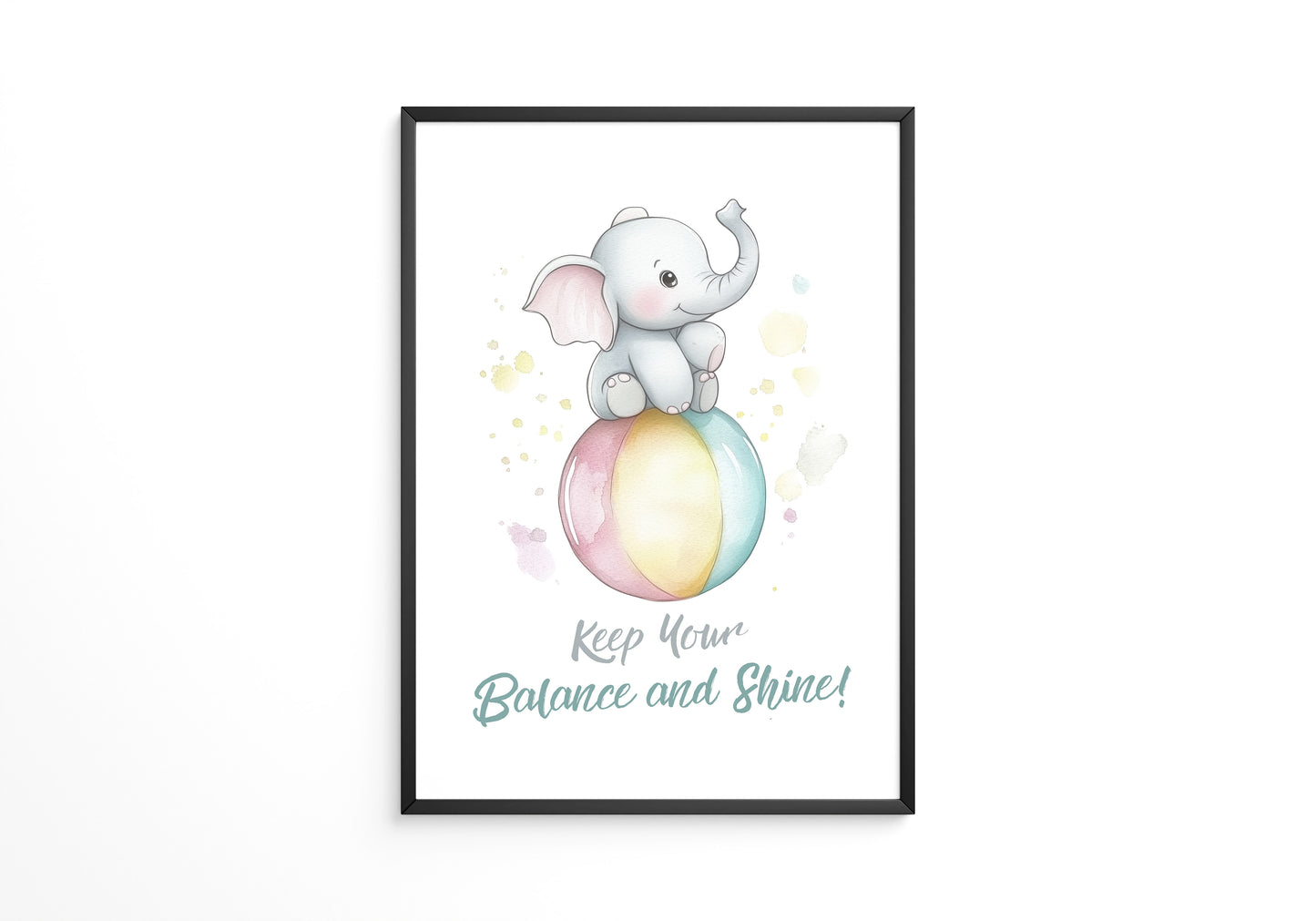 Elefant Regenbogen Aquarell