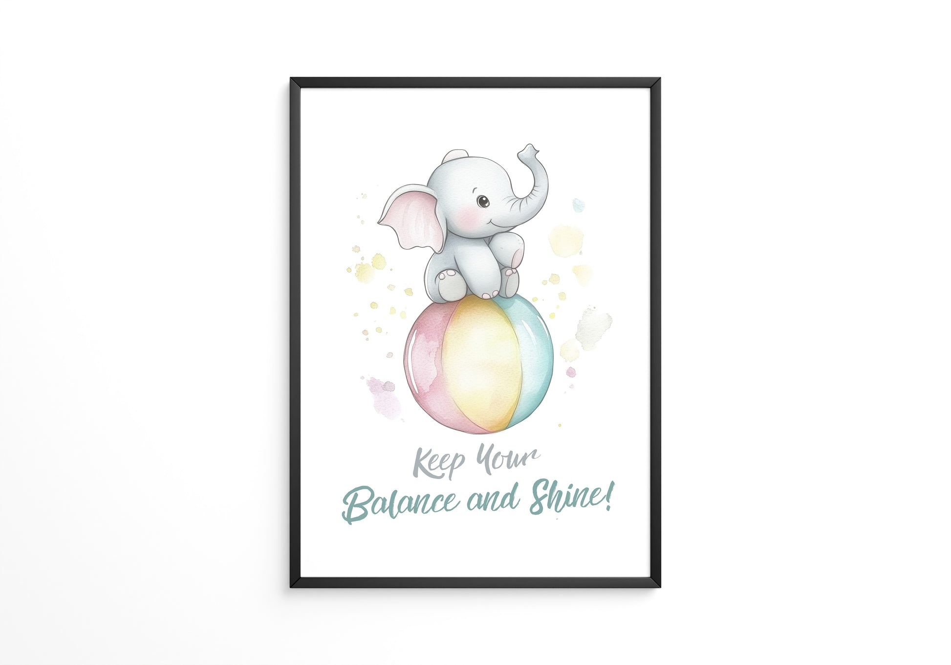 Elefant Regenbogen Aquarell