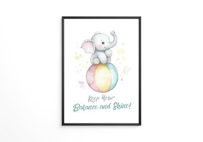 Elefant Regenbogen Aquarell