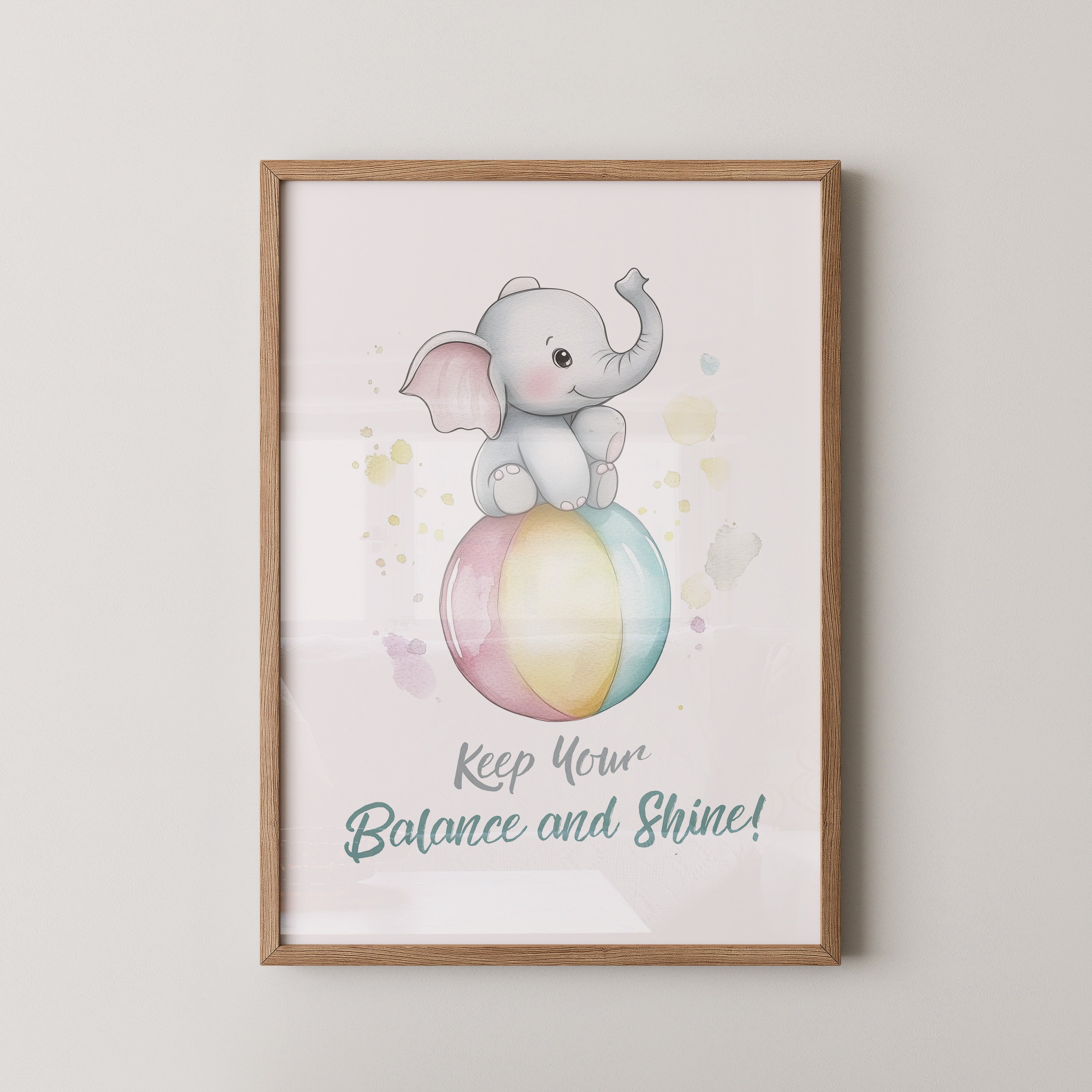 Elefant Regenbogen Aquarell