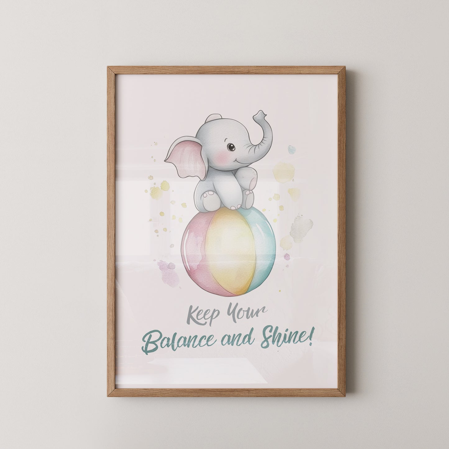 Elefant Regenbogen Aquarell