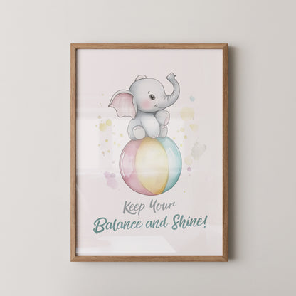 Elefant Regenbogen Aquarell