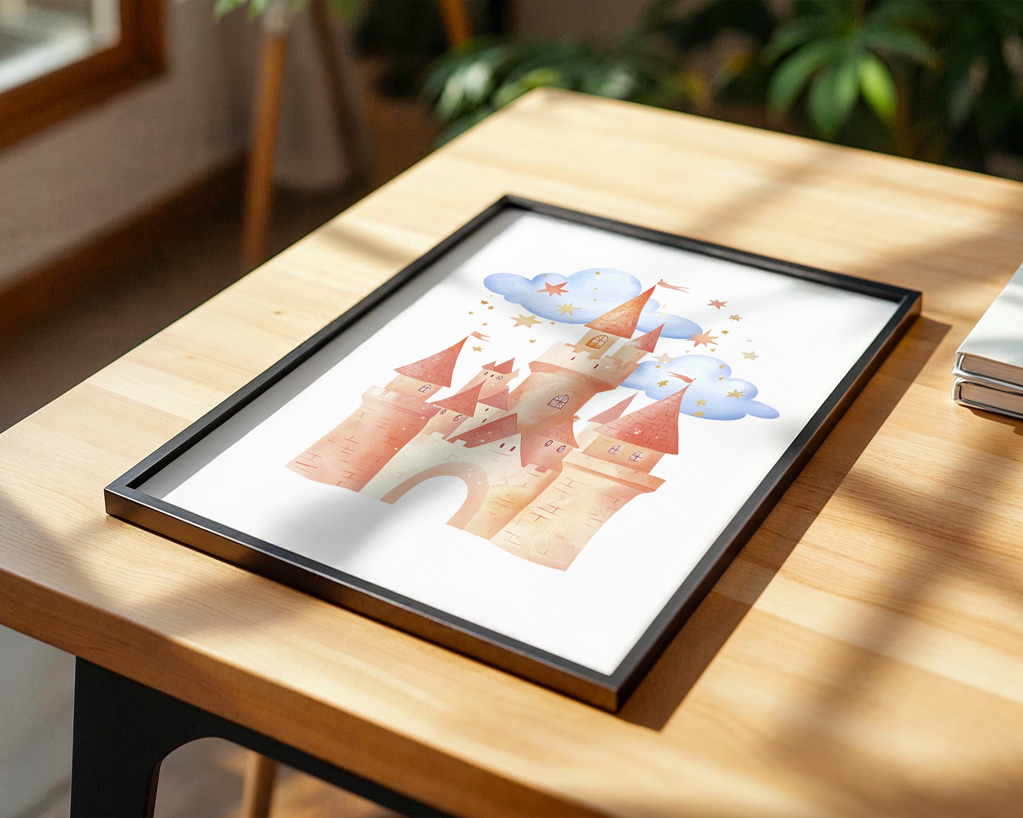 Zauberburg Aquarell Wolken