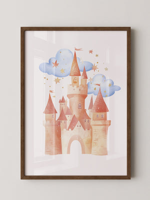 Zauberburg Aquarell Wolken