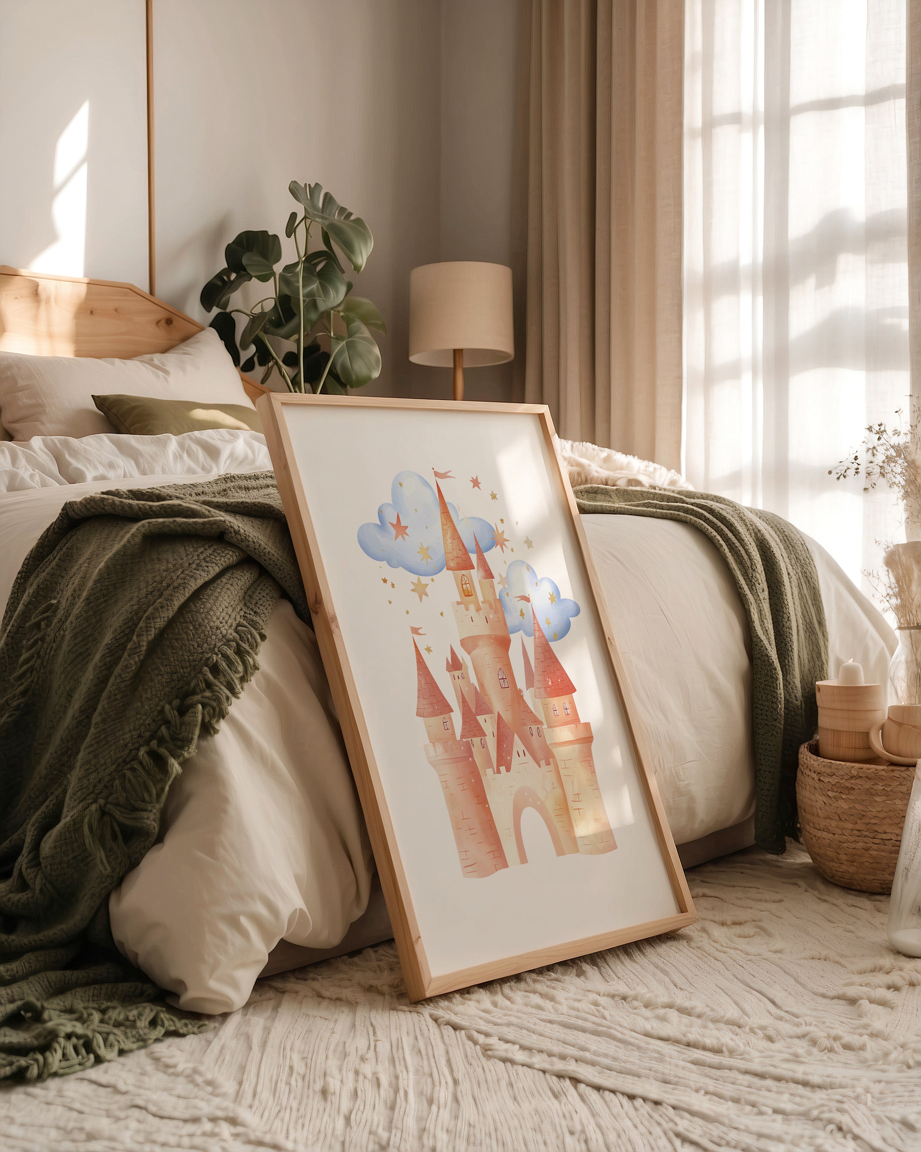 Zauberburg Aquarell Wolken