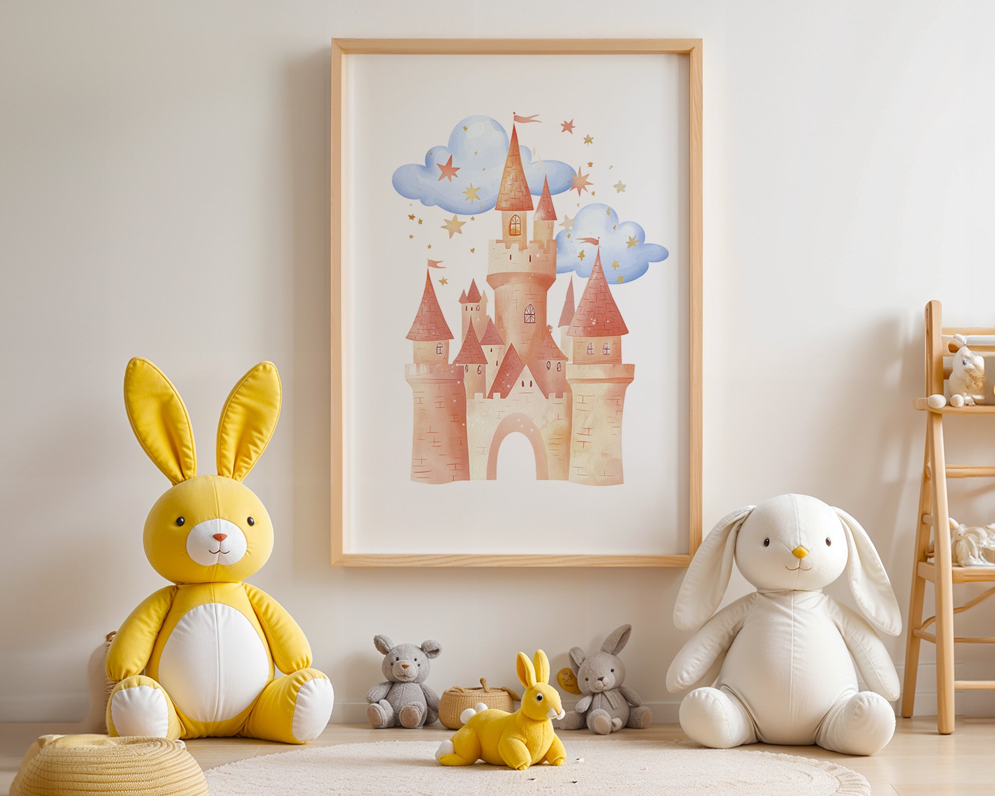 Zauberburg Aquarell Wolken