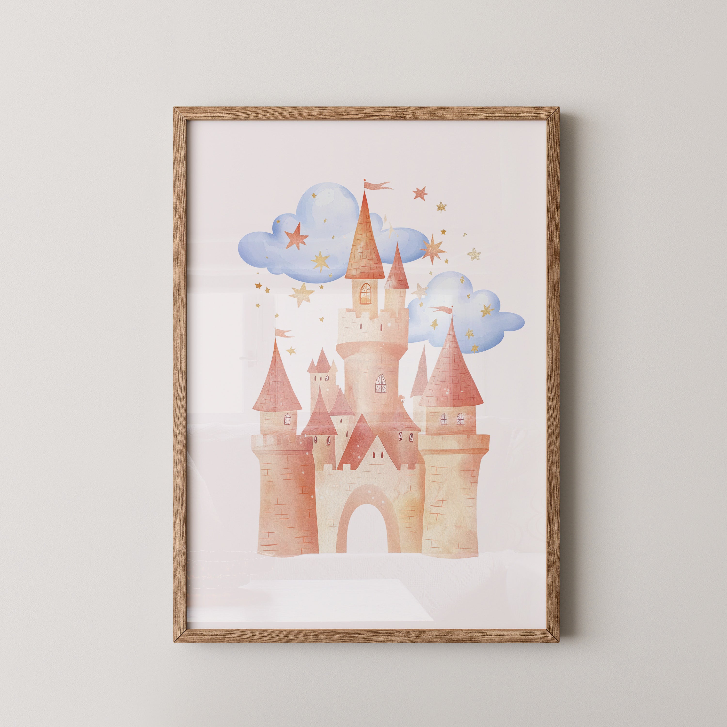 Zauberburg Aquarell Wolken