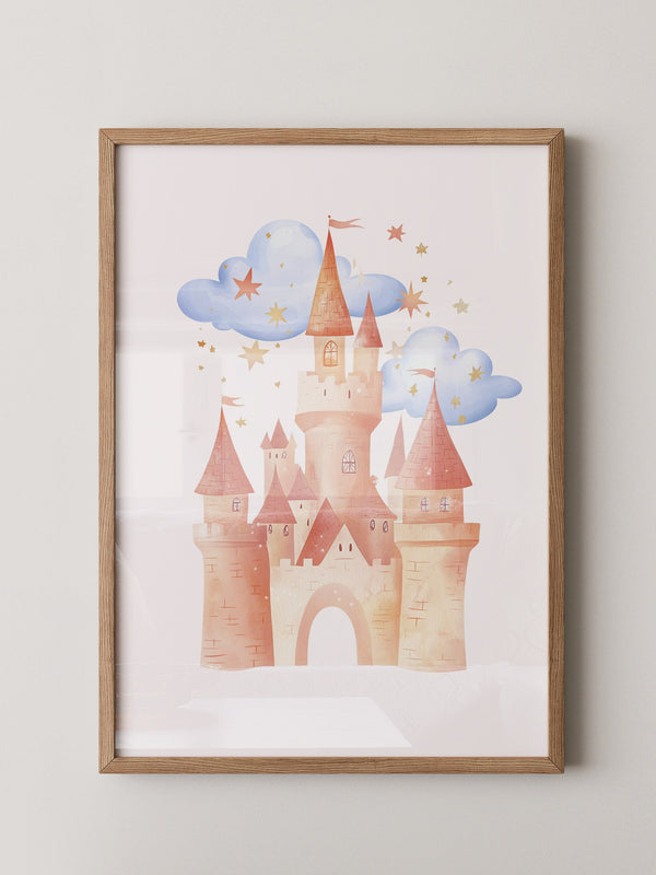 Zauberburg Aquarell Wolken