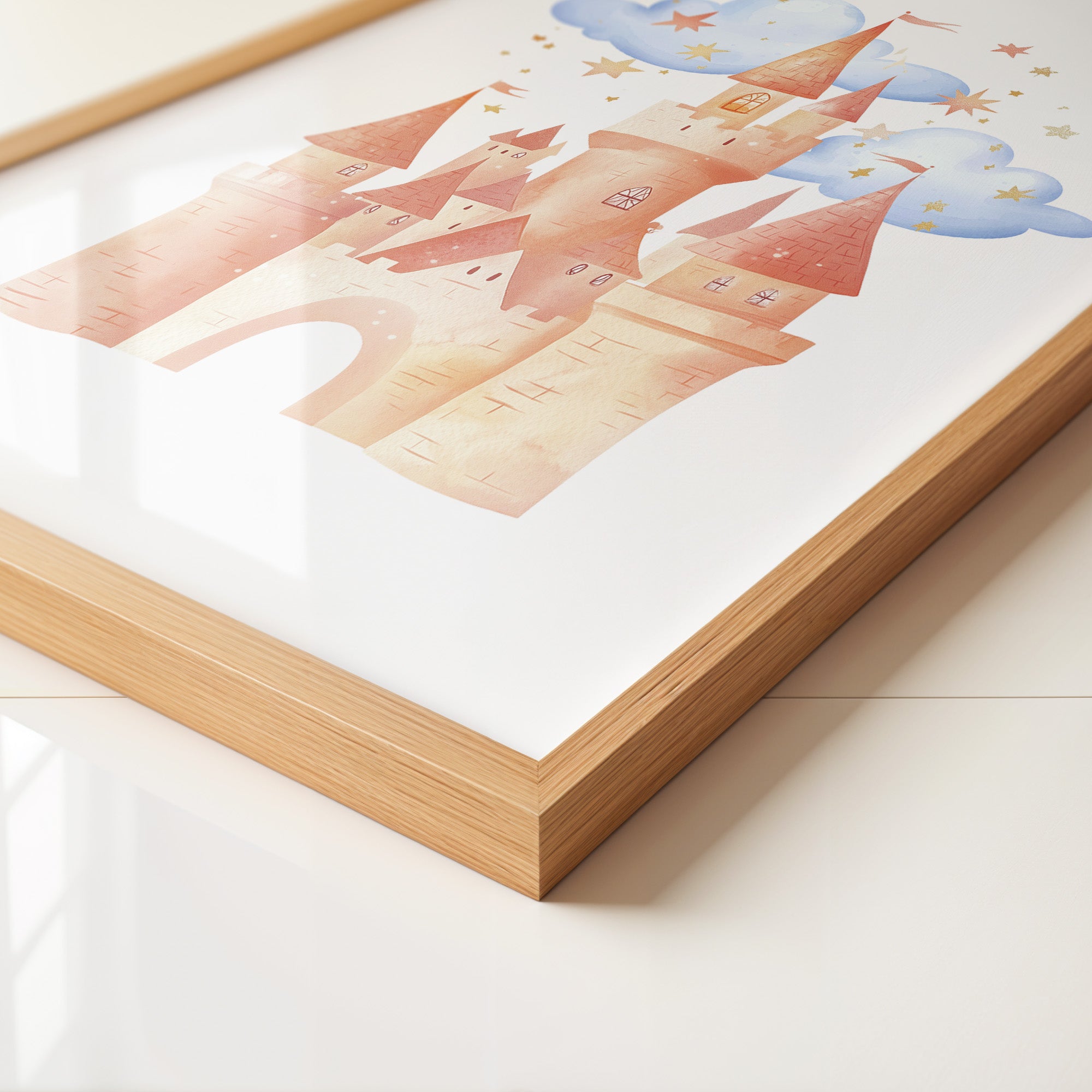 Zauberburg Aquarell Wolken