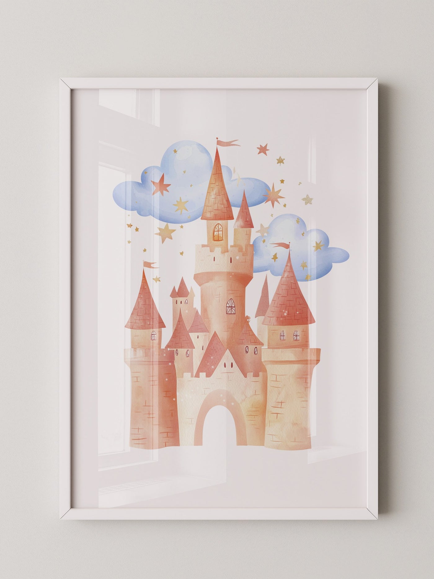 Zauberburg Aquarell Wolken