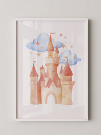 Zauberburg Aquarell Wolken