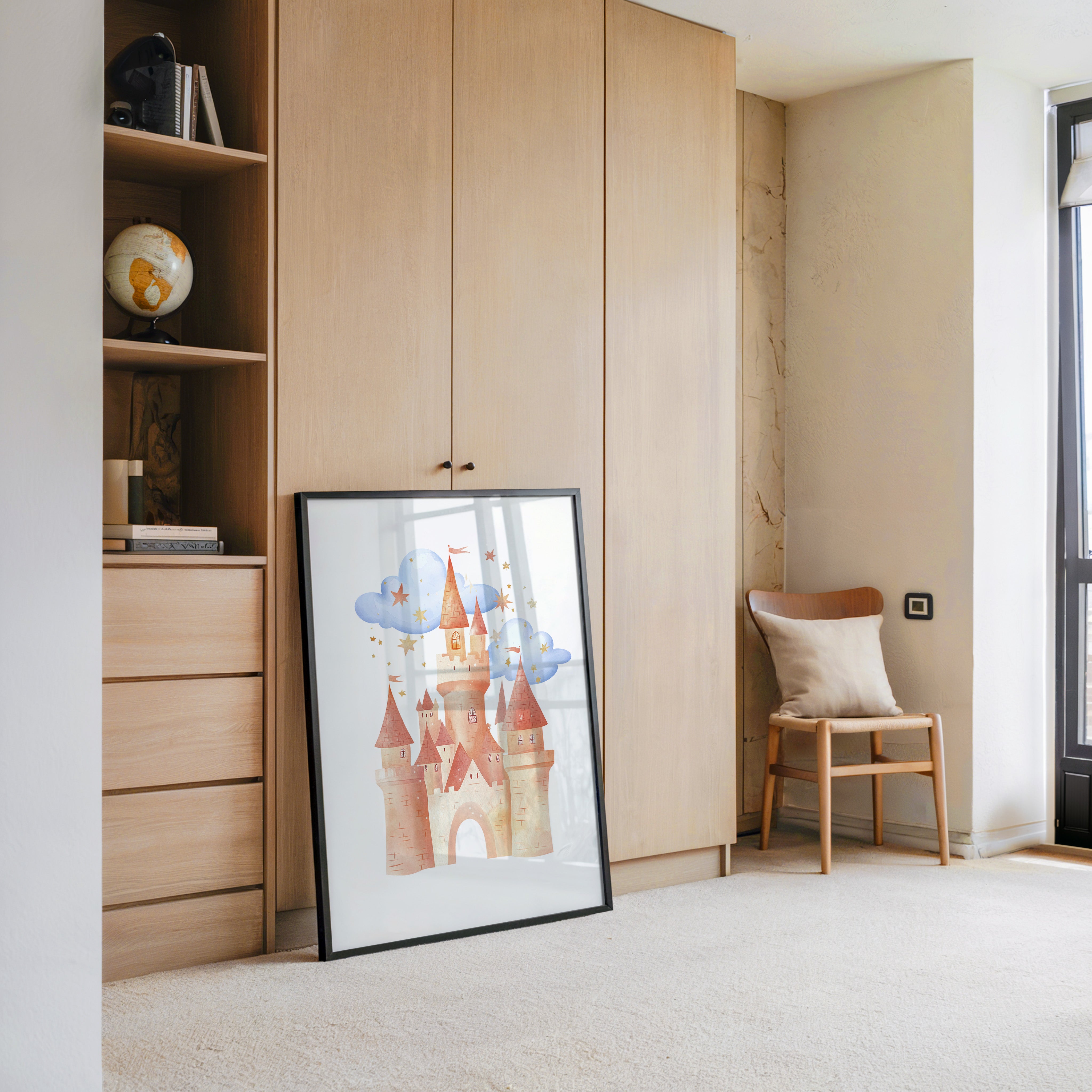 Zauberburg Aquarell Wolken