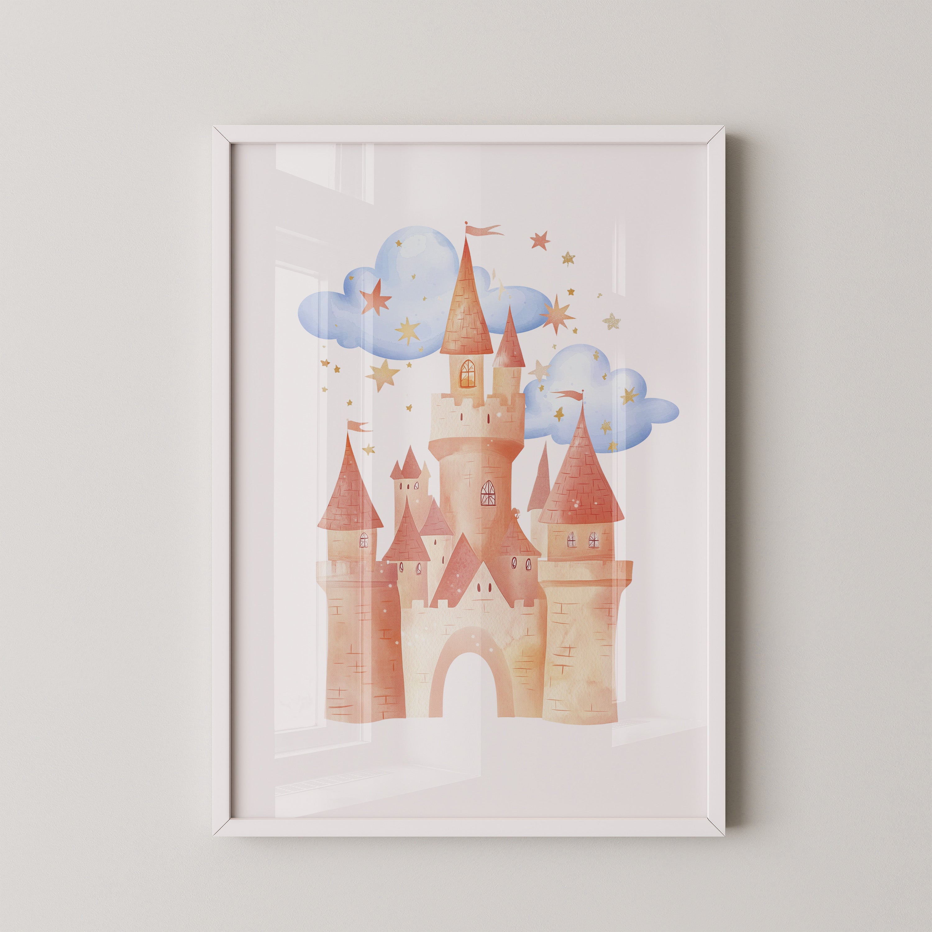 Zauberburg Aquarell Wolken